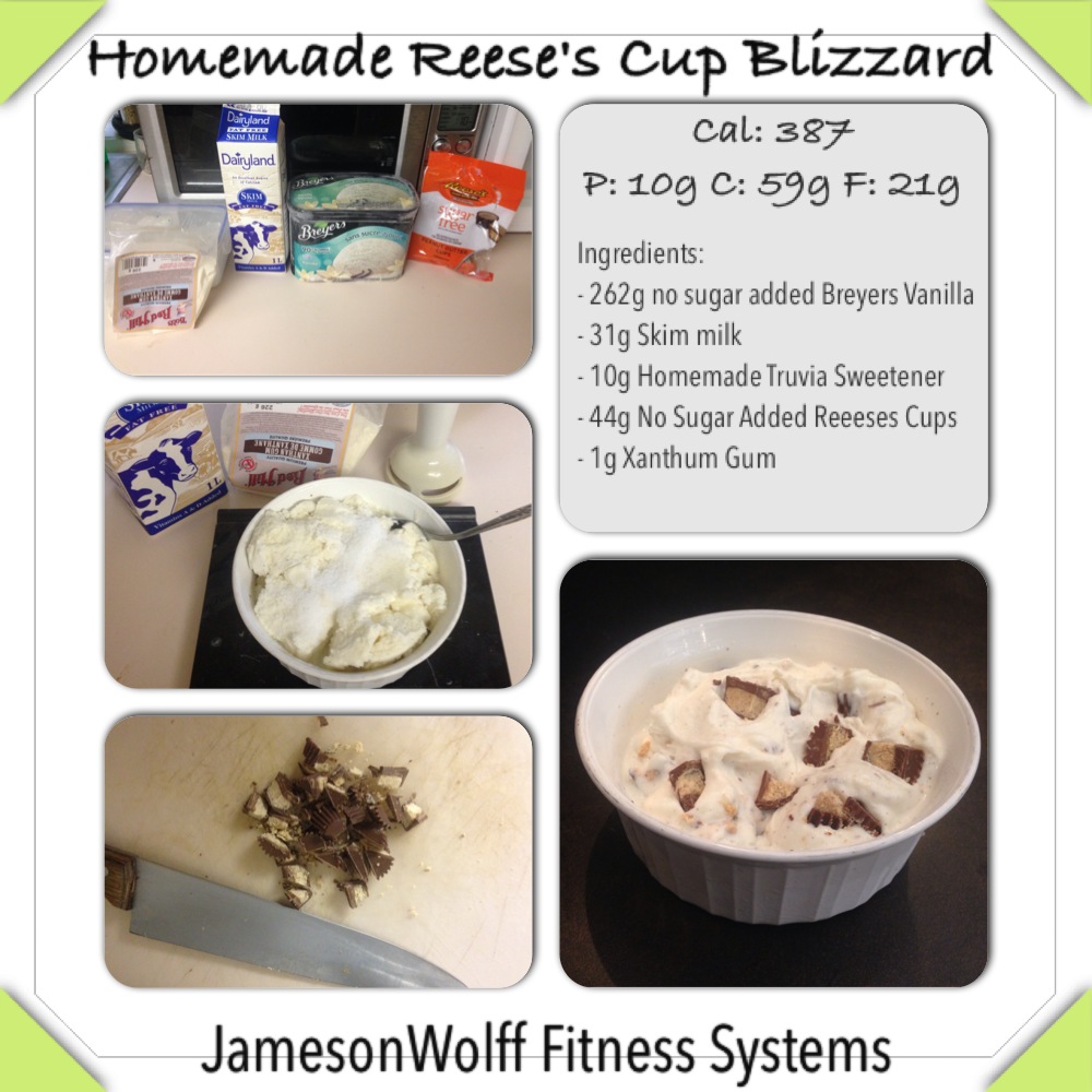 Homemade Reeses Cup Blizzard